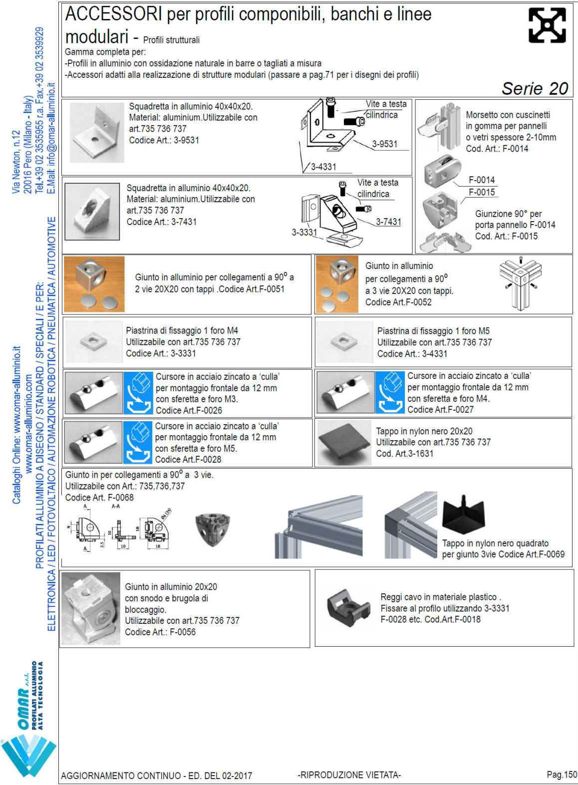 Accessori per estrusi modulari